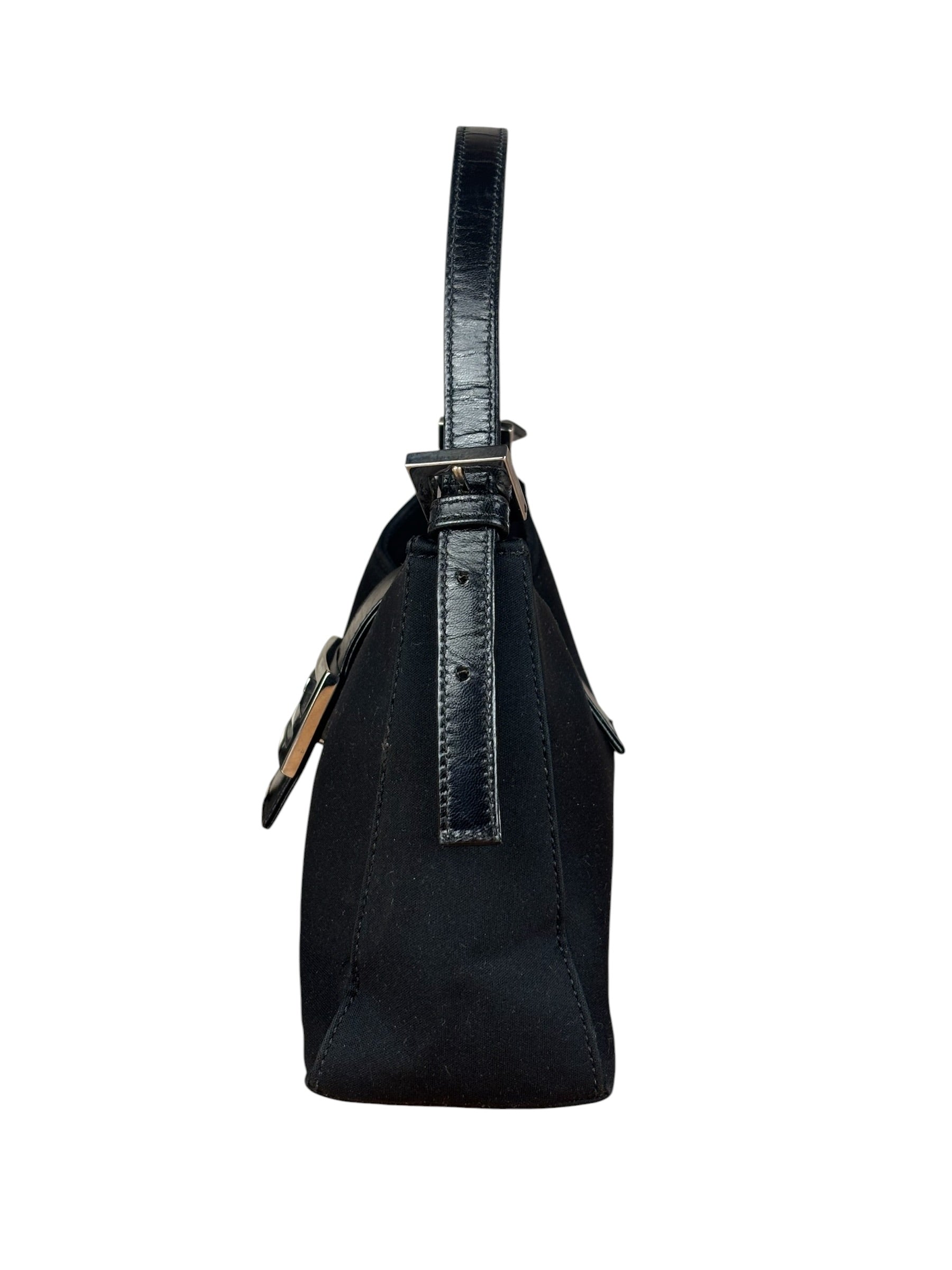 Fendi Black Neoprene Baguette