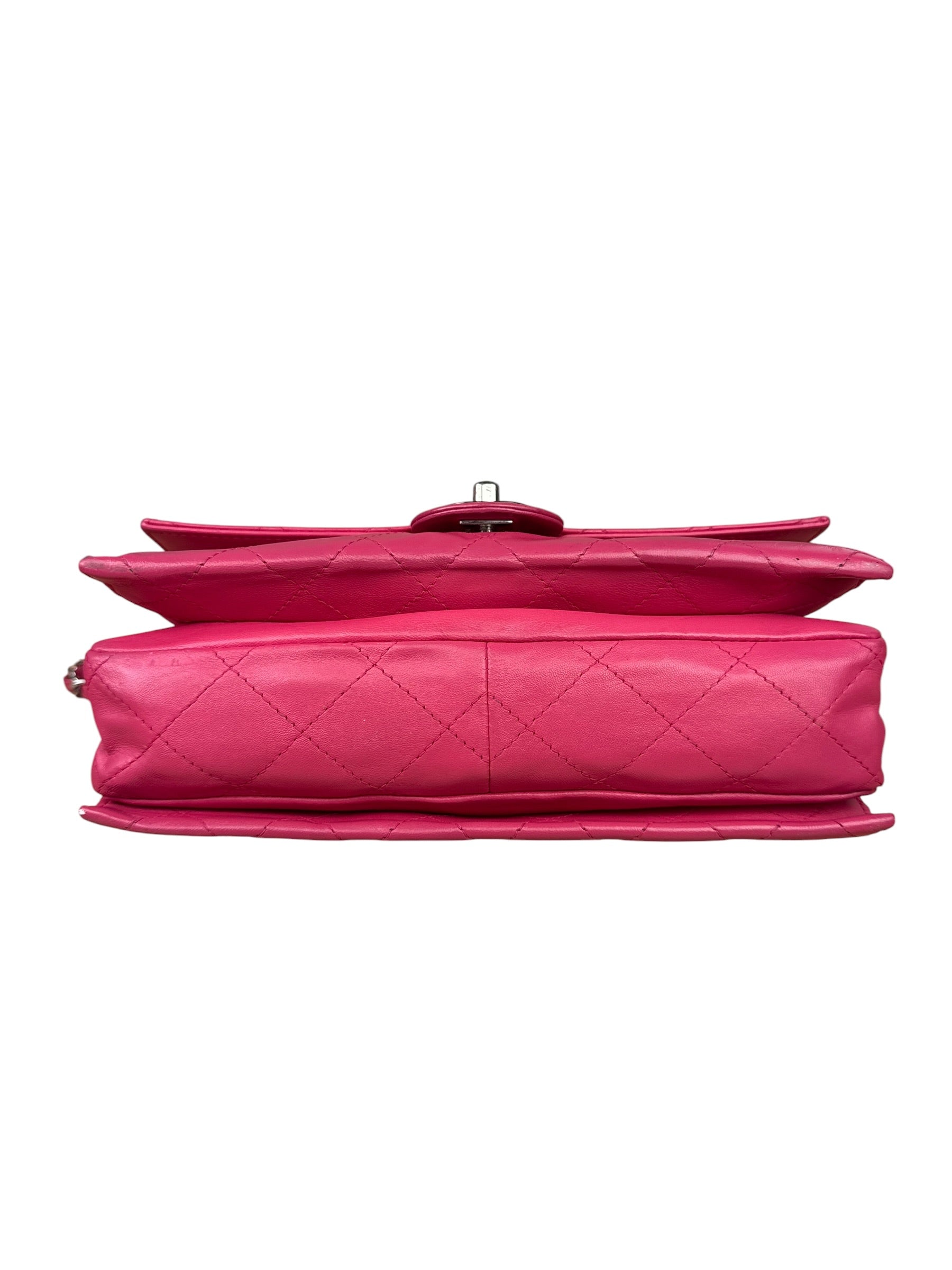 Chanel Pink Quilted Leather Accordion Flap Bag 2014