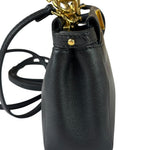Fendi Black Leather Nano Peekaboo Two-Way Bag