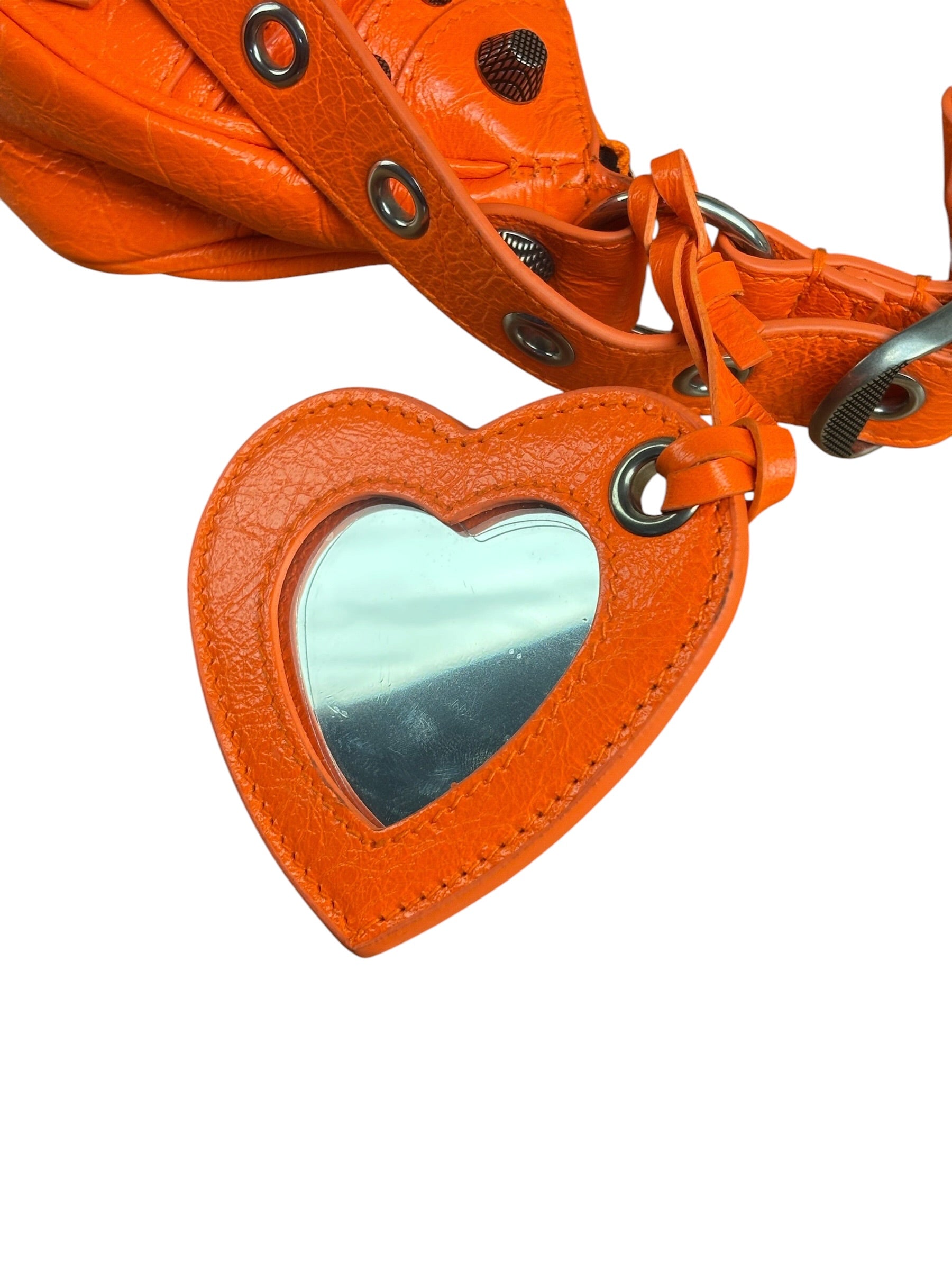 Balenciaga Orange Leather XS Le Cagole Shoulder Bag