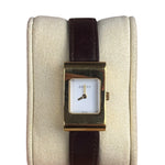 Gucci Vintage Gold-Plated Bezel Brown Leather Watch - 2300L
