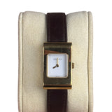 Gucci Vintage Gold-Plated Bezel Brown Leather Watch - 2300L