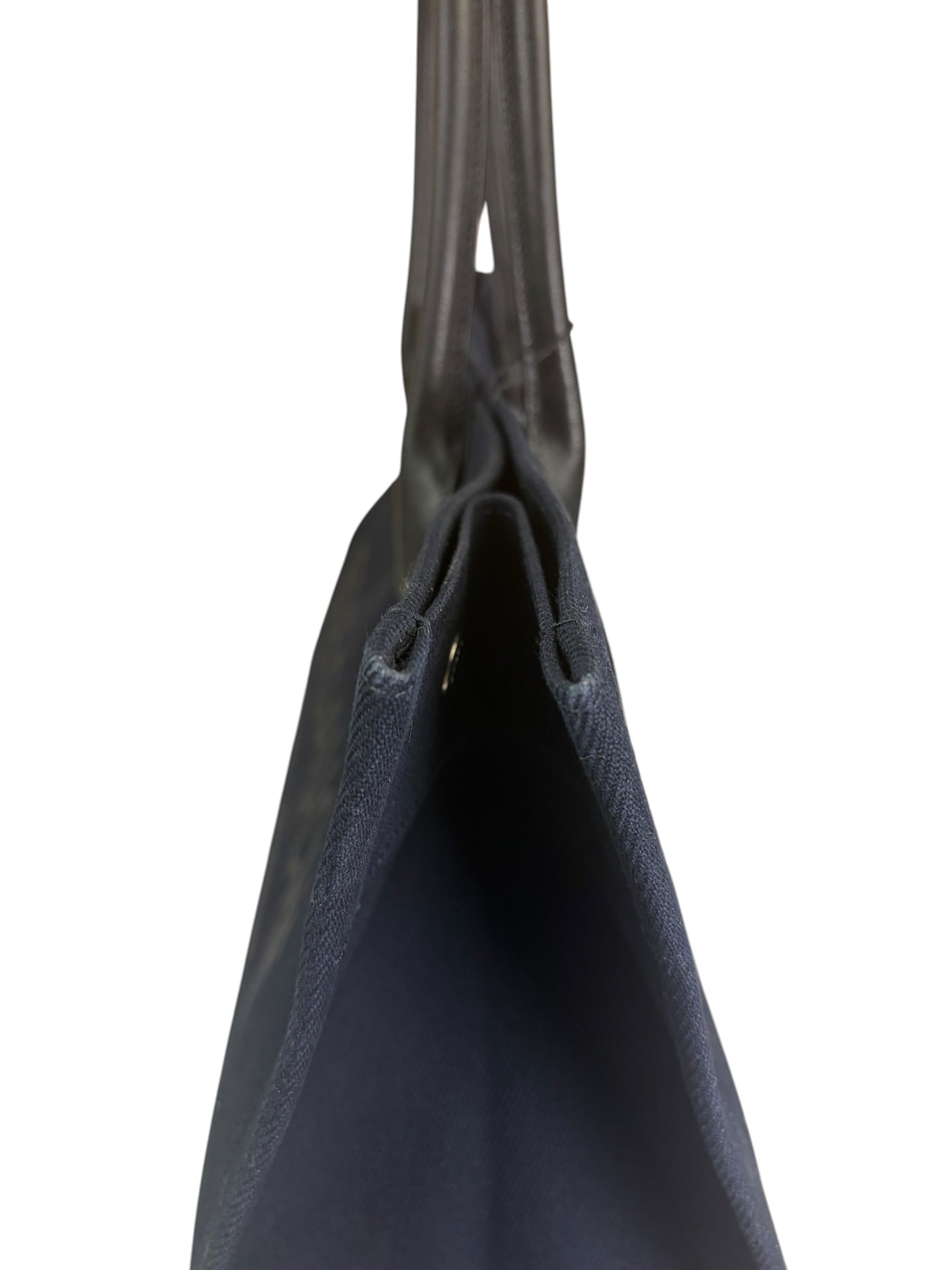Yves Saint Laurent Navy/Black Leather Rive Gauche Tote