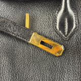 Hermes Black Togo Leather Birkin 40 Handbag Gold 1998