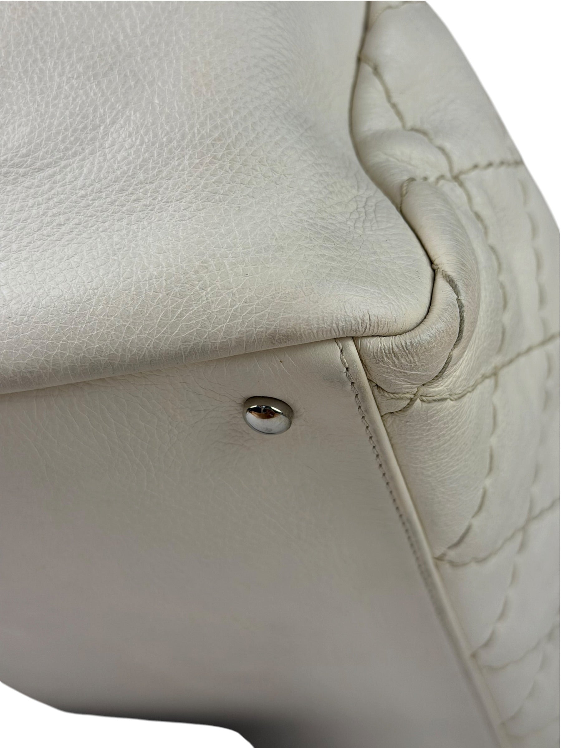 Chanel Beige Quilted Leather Tote 2009