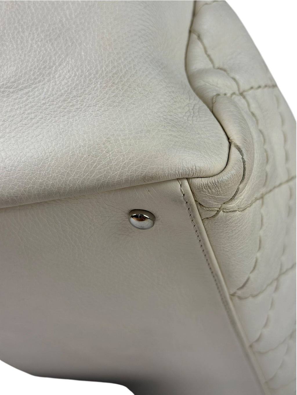 Chanel Beige Quilted Leather Tote 2009