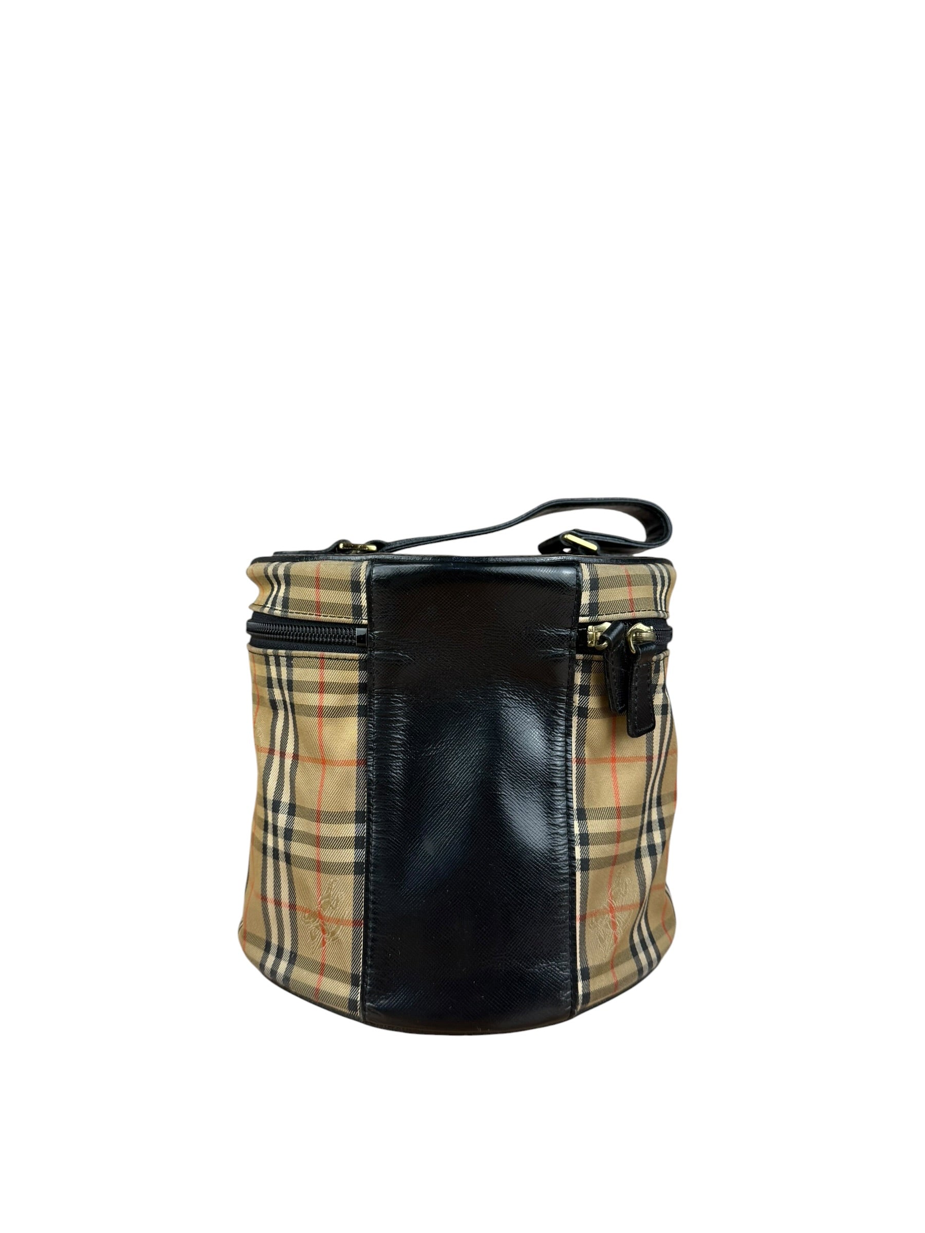 Burberry Vintage Nova Check Top Handle Vanity Bag