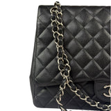 Chanel Black Quilted Leather Jumbo Classic Flap Bag 2009