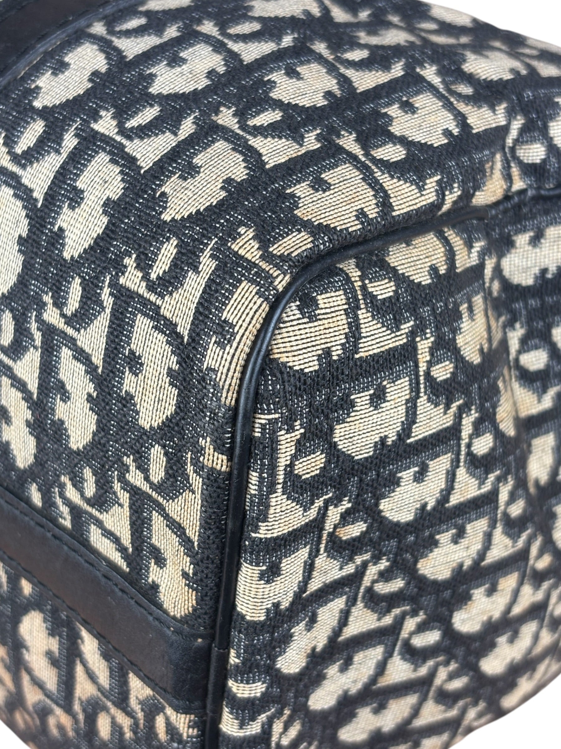 Christian Dior Vintage Navy Trotter Boston Bag