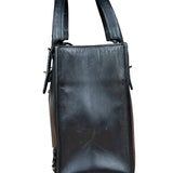 Balenciaga Black Leather papier A4 Tote Bag