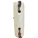 Chanel Beige Gabrielle Chevron Medal Flap 2011