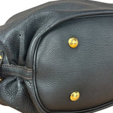 Louis Vuitton Perforated Monogram Mahina Hobo Bag Black