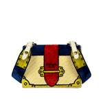 Prada Multicolor Velvet/Leather Trim Trompe L'oeil Cahier Crossbody Bag