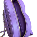 Chanel CC In Love Purple Quilted Leather Heart Bag 2022