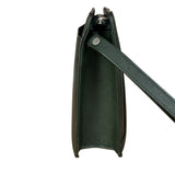Burberry Dark Green Saffiano Leather Clutch