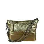 Chanel Gold Leather Gabrielle Hobo 2016