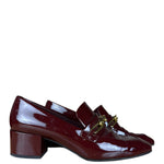 Burberry Burgundy Patent Leather Loafers