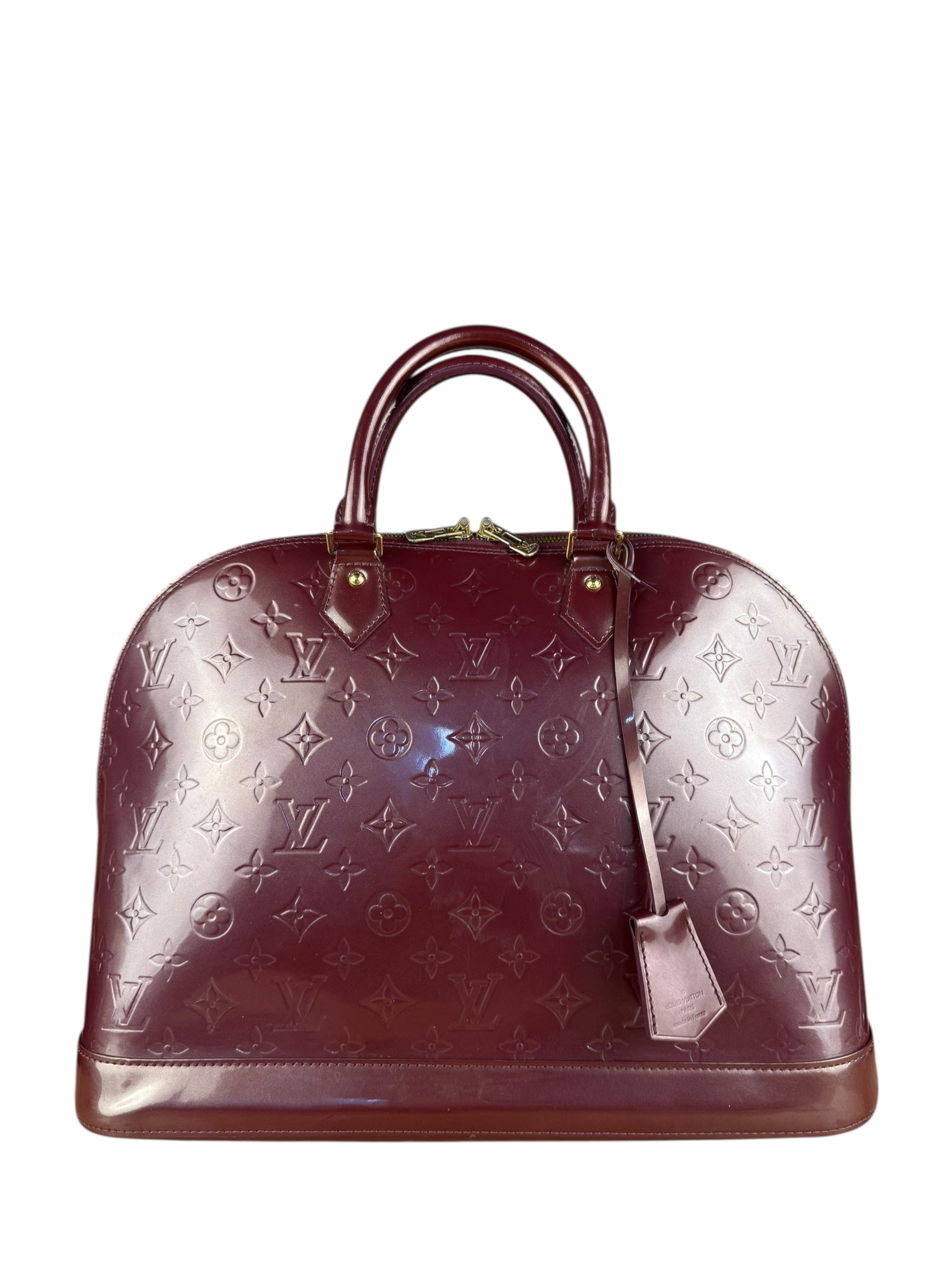 Louis Vuitton Monogram Vernis Alma GM Burgundy