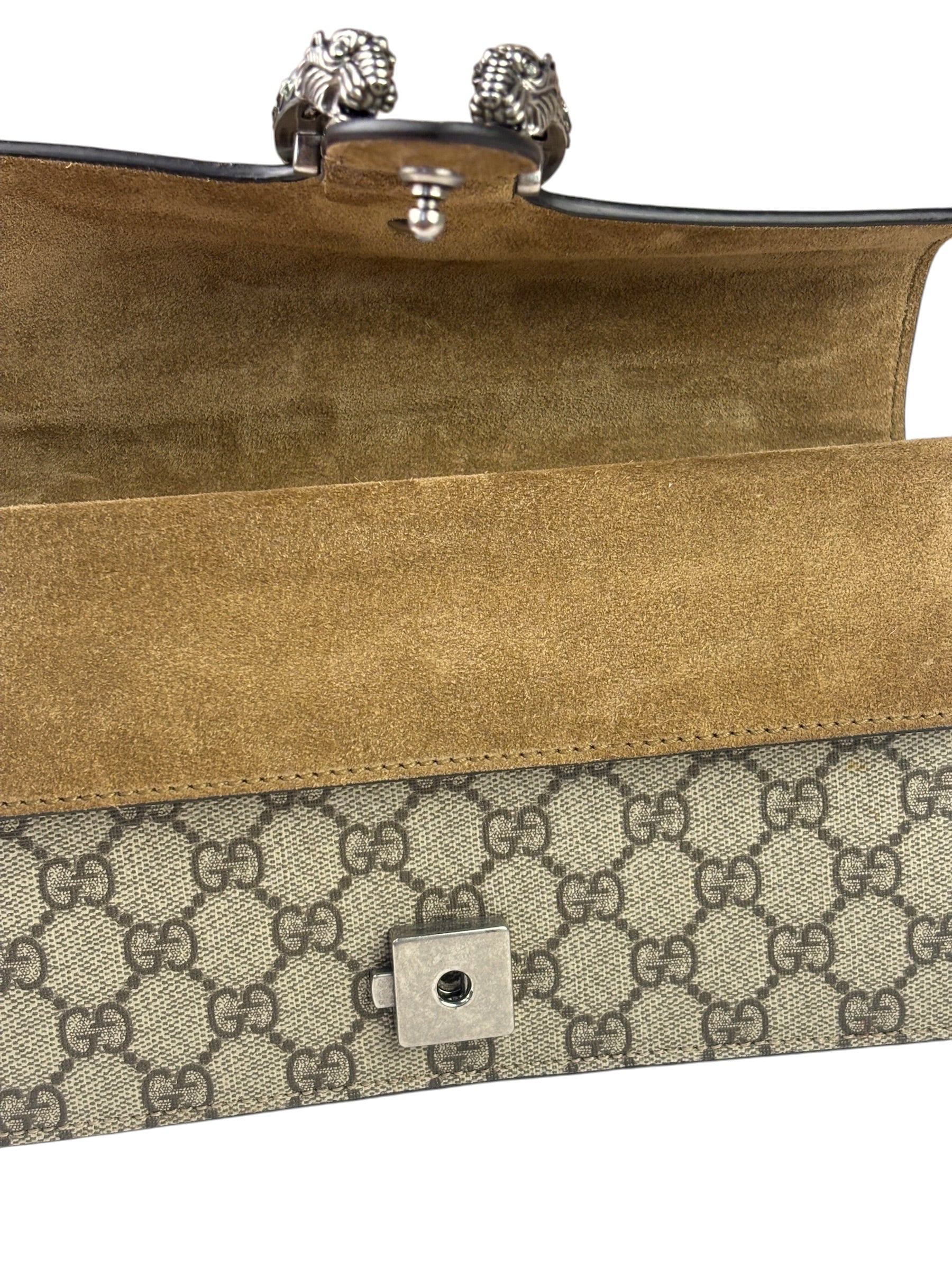 Gucci Beige Leather GG Dionysus Shoulder Bag