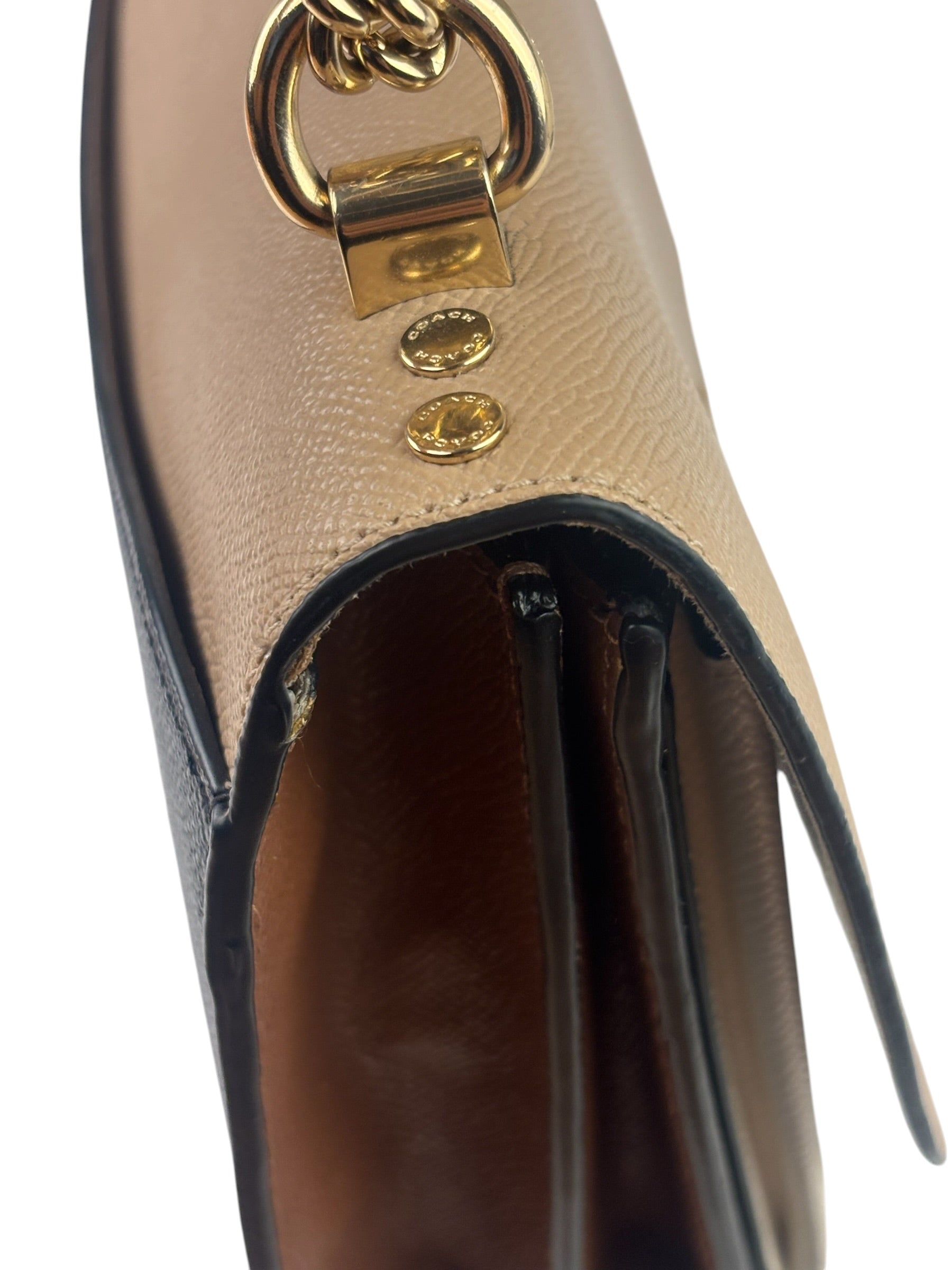Coach Colorblock Leather Anna Flap Clutch Crossbody Bag