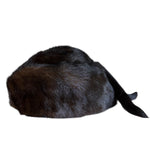 Vintage Dark Fur Tailed Hat