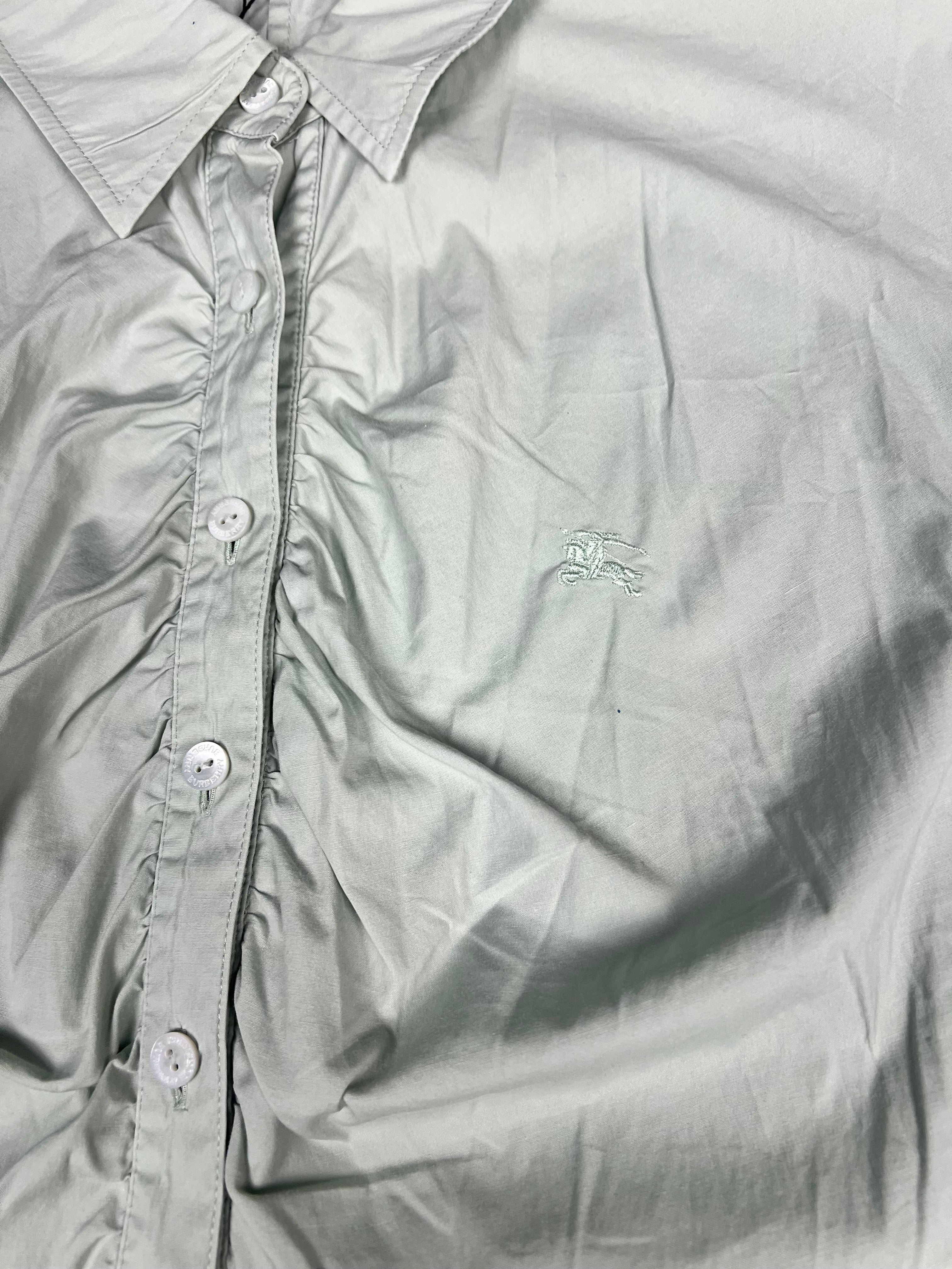 Burberry Sage Button Up Blouse