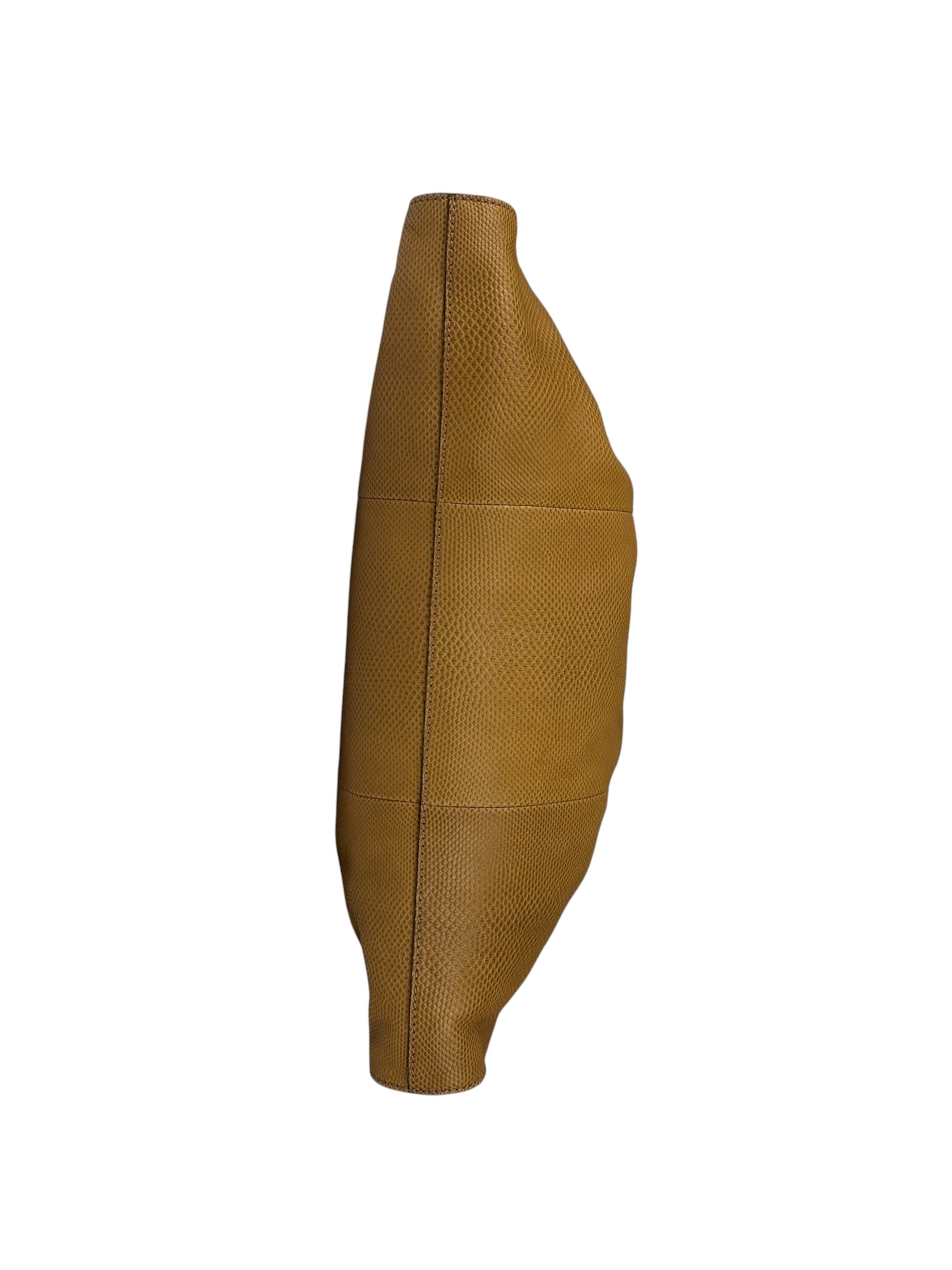 Gucci Vintage Tan Lizard Skin Hobo Bag