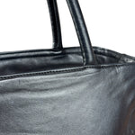 Prada Vintage Black Leather Tote Bag