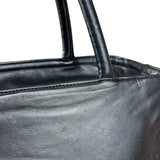Prada Vintage Black Leather Tote Bag