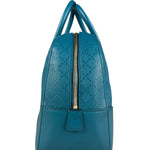 Gucci Diamante Bright Blue Leather Top Handle Bag