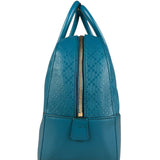 Gucci Diamante Bright Blue Leather Top Handle Bag