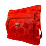 Coach Red/Orange Nylon Getaway Signature File Crossbody