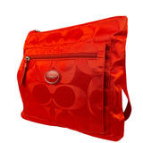 Coach Red/Orange Nylon Getaway Signature File Crossbody