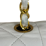 Chanel White Lambskin Diana Bijoux Flap 1992