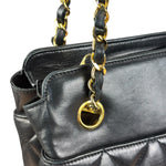 Chanel Vintage Black Quilted Leather Chain Tote/Shoulder Bag 1999