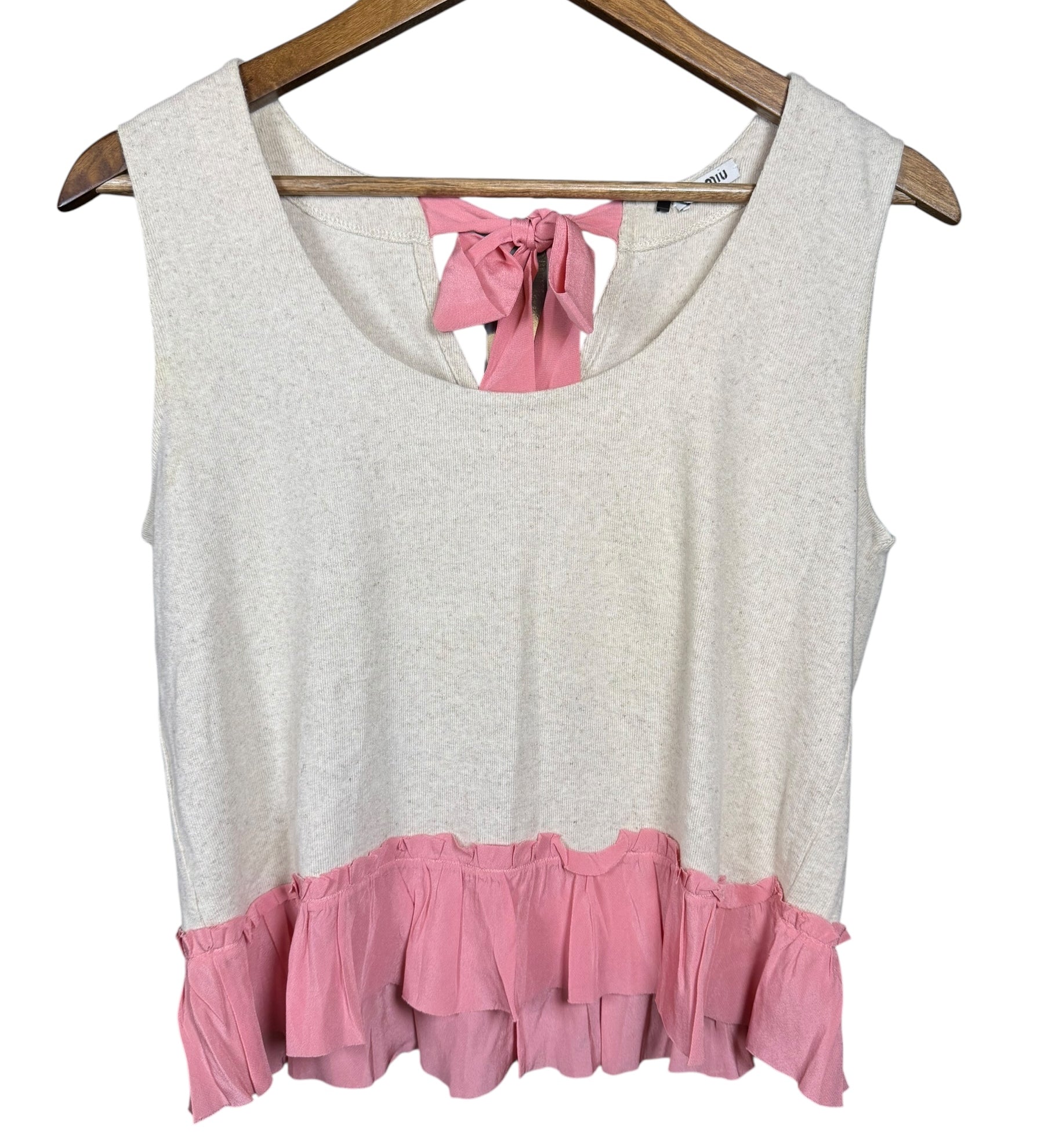 Miu Miu Ruffle Sleeveless Top