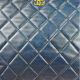 Chanel Blue Quilted Leather O-Case Zipped Pouch 2017