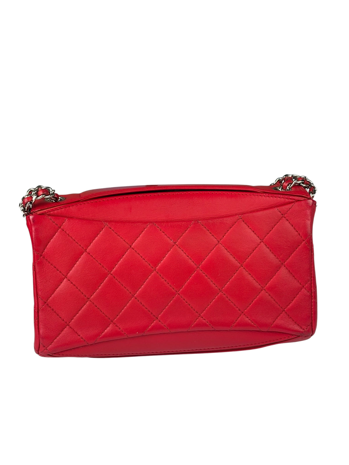 Chanel Red Quilted Leather Shoulder Bag 2016