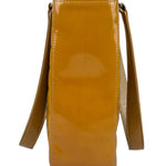 Chanel Vintage Yellow Leather Chocolate Bar Patent Tote Bag 2002