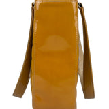 Chanel Vintage Yellow Leather Chocolate Bar Patent Tote Bag 2002
