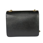 Gucci Black Leather G Interlocking Small Chain Shoulder Bag