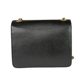 Gucci Black Leather G Interlocking Small Chain Shoulder Bag