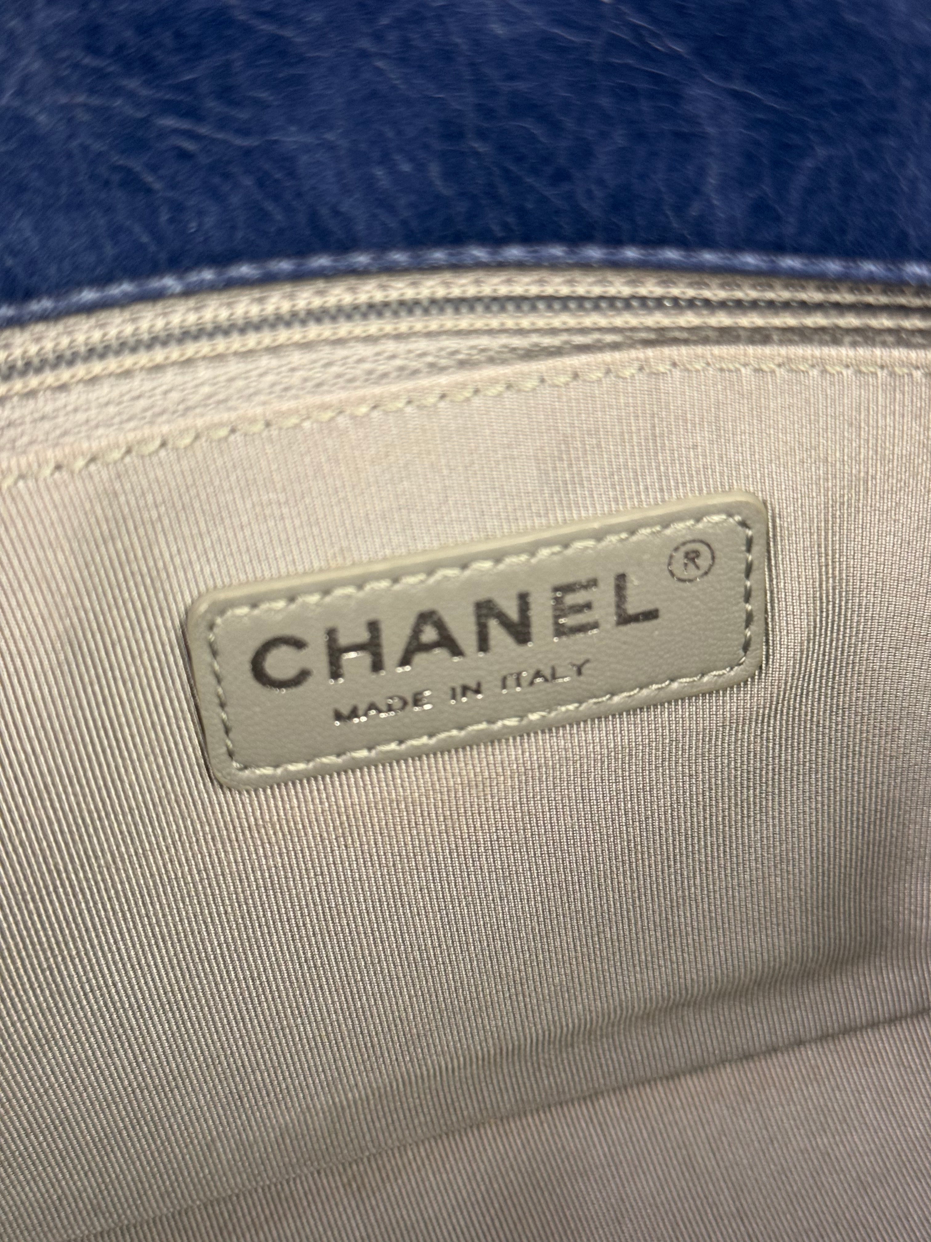Chanel Paris-Salzburg Blue Bicolor Quilted Flap Bag 2014