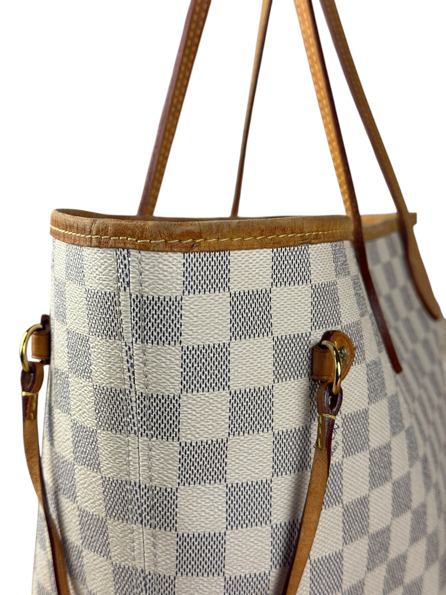 Louis Vuitton Neverfull MM Damier Azure Rose Interior w/ Pouch