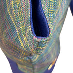 Vivienne Westwood Blue/Green Woven Plaid Saturn Shoulder Bag