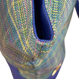 Vivienne Westwood Blue/Green Woven Plaid Saturn Shoulder Bag