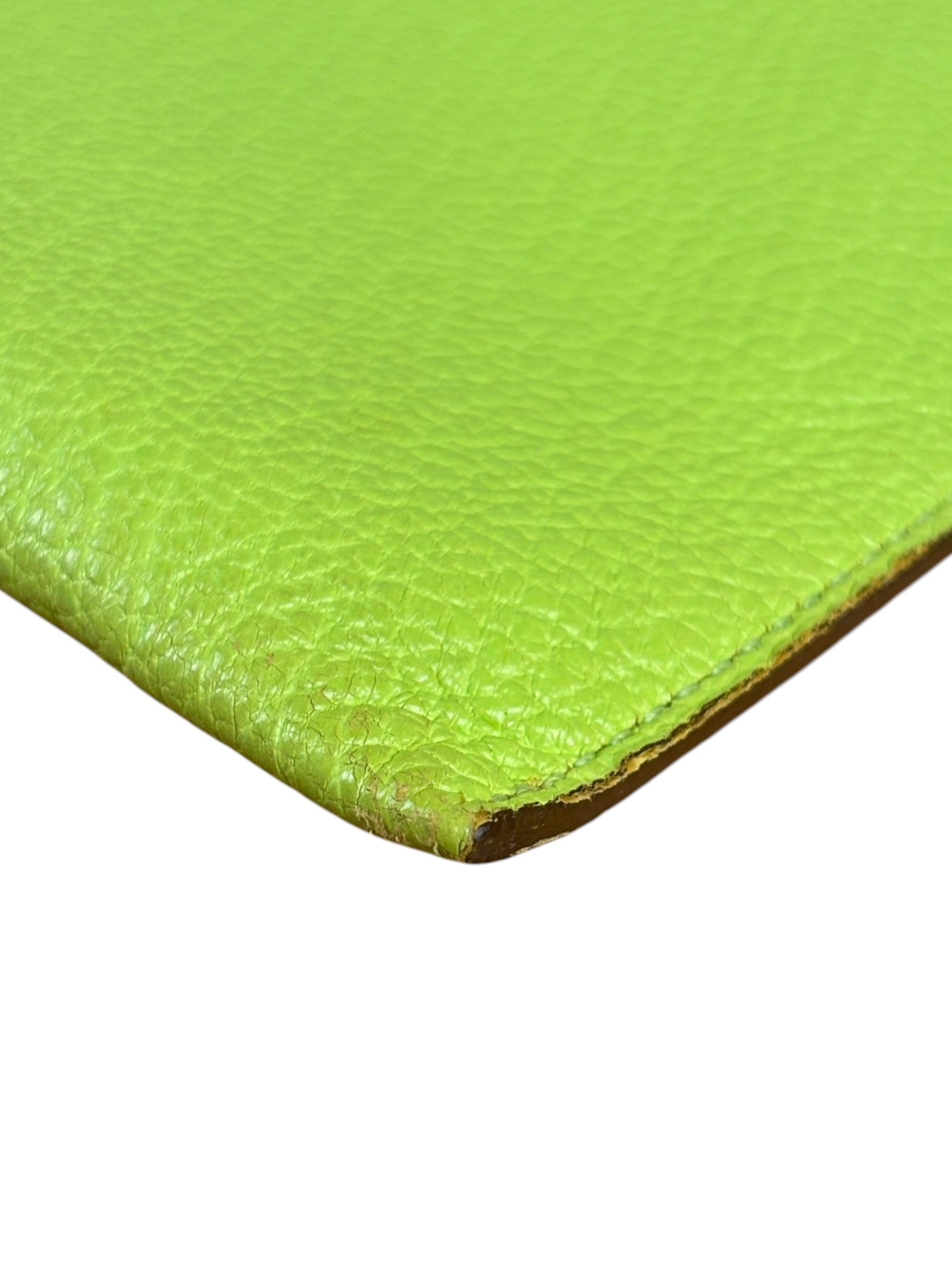 Hermes Lime Zippy Pouch