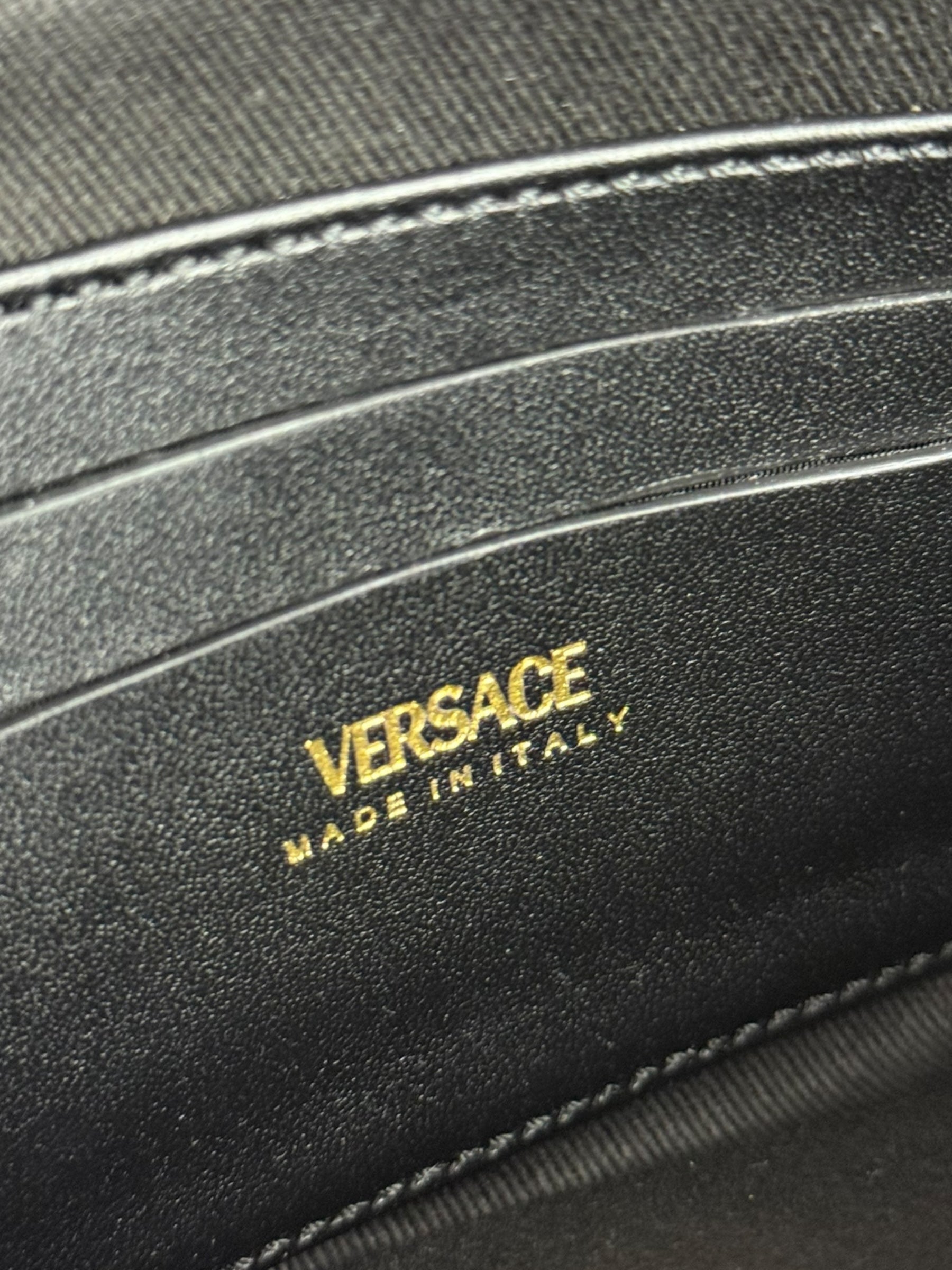 Versace Black/White Tweed Pochette