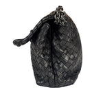 Bottega Veneta Black Intrecciato Shoulder Bag