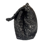 Bottega Veneta Black Intrecciato Shoulder Bag